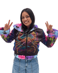 Zodiac Dreams ♋️ Cancer Reversible Faux Fur Jacket