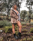 Wildcat Mandala Reversible Faux Fur Jacket