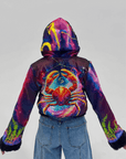 Zodiac Dreams ♋️ Cancer Reversible Faux Fur Jacket