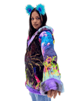Zodiac Dreams ♋️ Cancer Reversible Faux Fur Jacket
