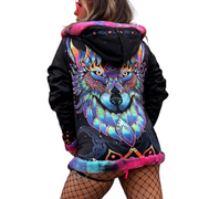 Wolf Reversible Faux Fur Jacket