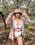 Wildcat Mandala Reversible Faux Fur Jacket