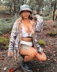 Wildcat Mandala Reversible Faux Fur Jacket
