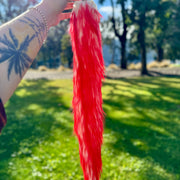 White & Red Ombré Tail