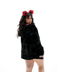 Black Nine Tails Reversible Faux Fur Jacket