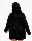 Black Nine Tails Reversible Faux Fur Jacket