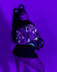 Kaleidodope Reversible Faux Fur Jacket