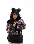Kaleidodope Reversible Faux Fur Jacket