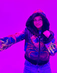 Zodiac Dreams ♋️ Cancer Reversible Faux Fur Jacket