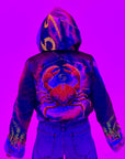 Zodiac Dreams ♋️ Cancer Reversible Faux Fur Jacket
