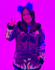 Zodiac Dreams ♋️ Cancer Reversible Faux Fur Jacket