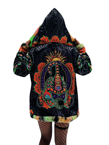 Zodiac Dreams ♏️ Scorpio Reversible Faux Fur Jacket