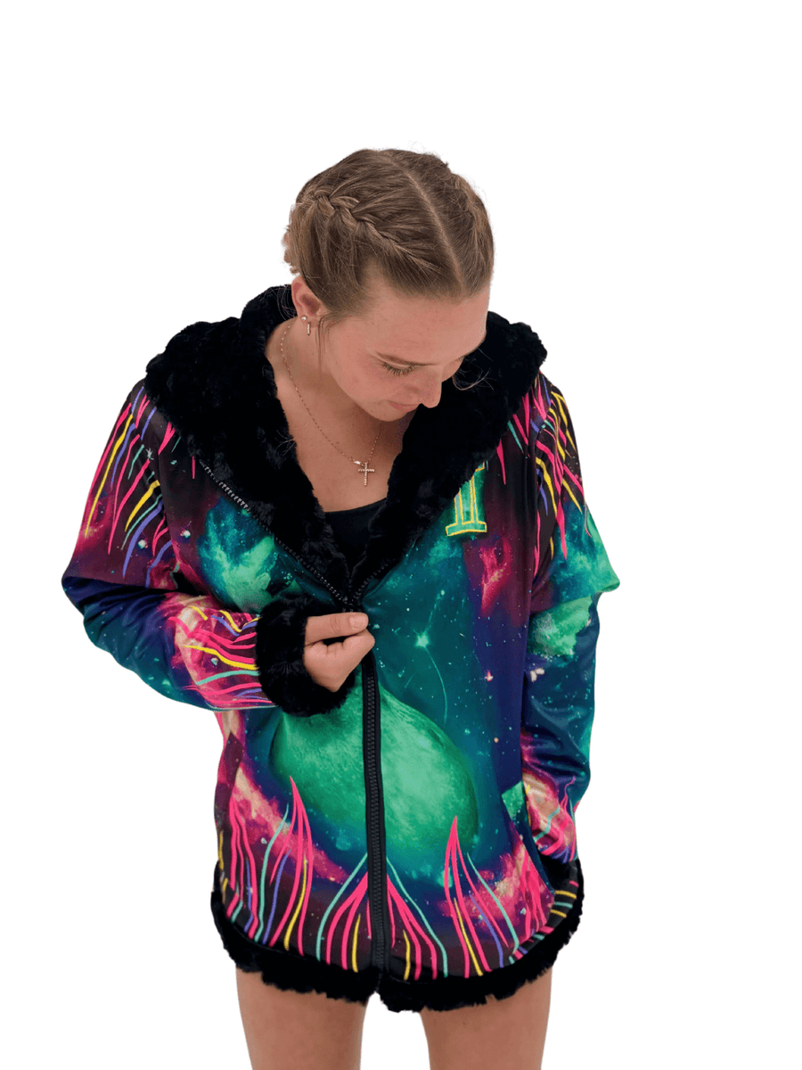 Zodiac Dreams ♊️ Gemini Reversible Faux Fur Jacket