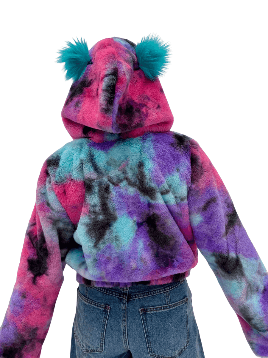 Zodiac Dreams ♋️ Cancer Reversible Faux Fur Jacket