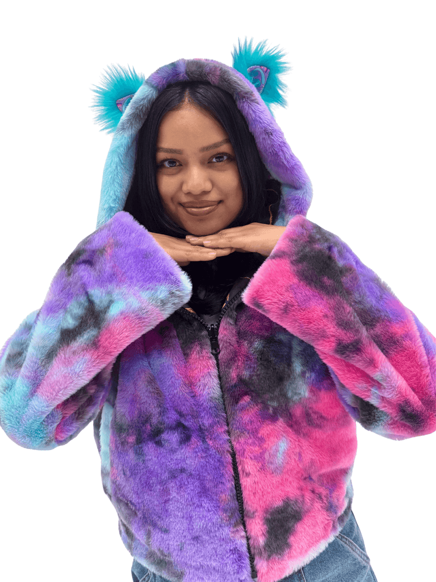 Zodiac Dreams ♋️ Cancer Reversible Faux Fur Jacket