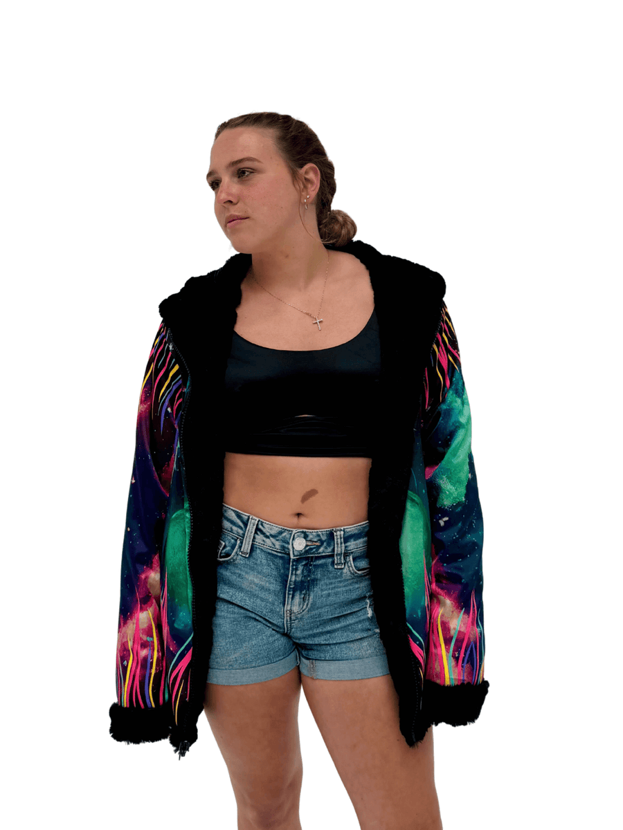 Zodiac Dreams ♊️ Gemini Reversible Faux Fur Jacket
