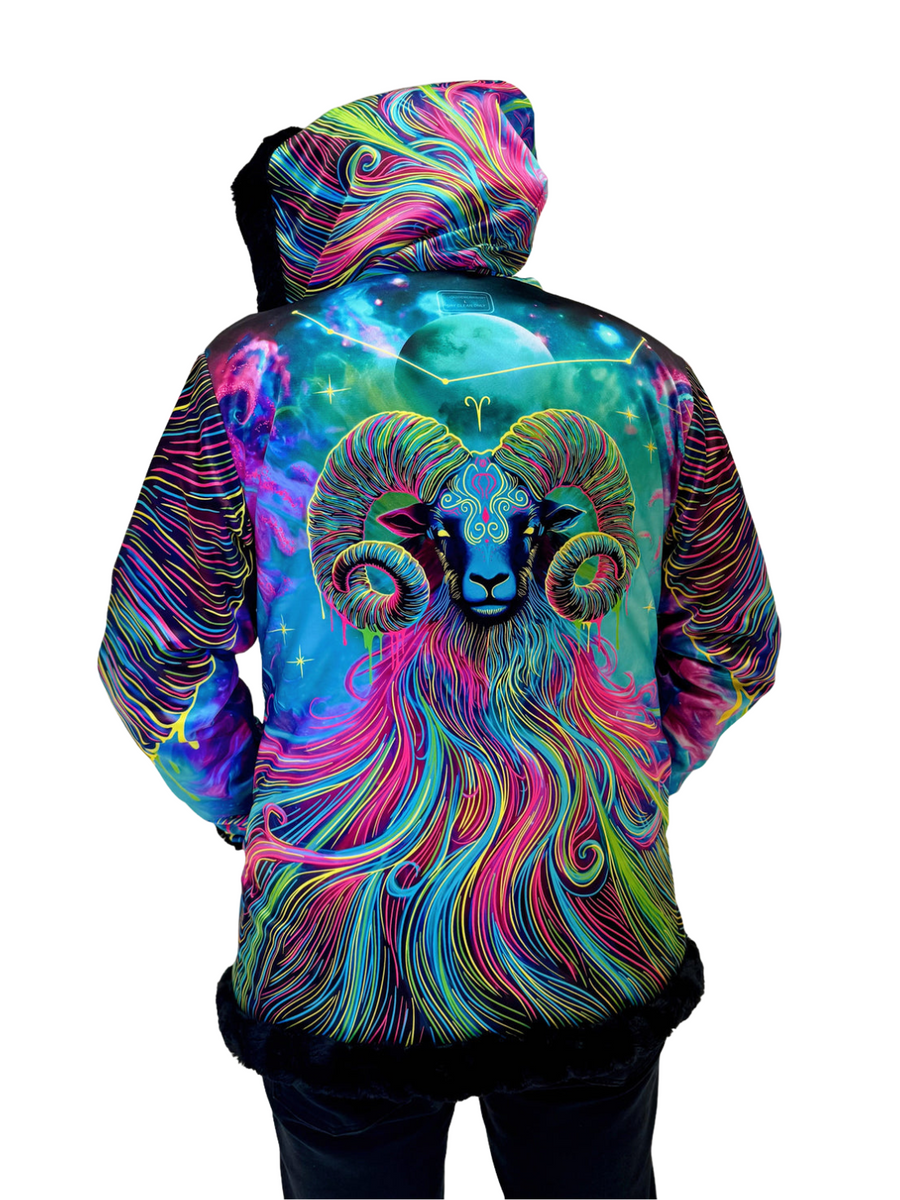 Zodiac Dreams ♈️ Aries Reversible Faux Fur Jacket
