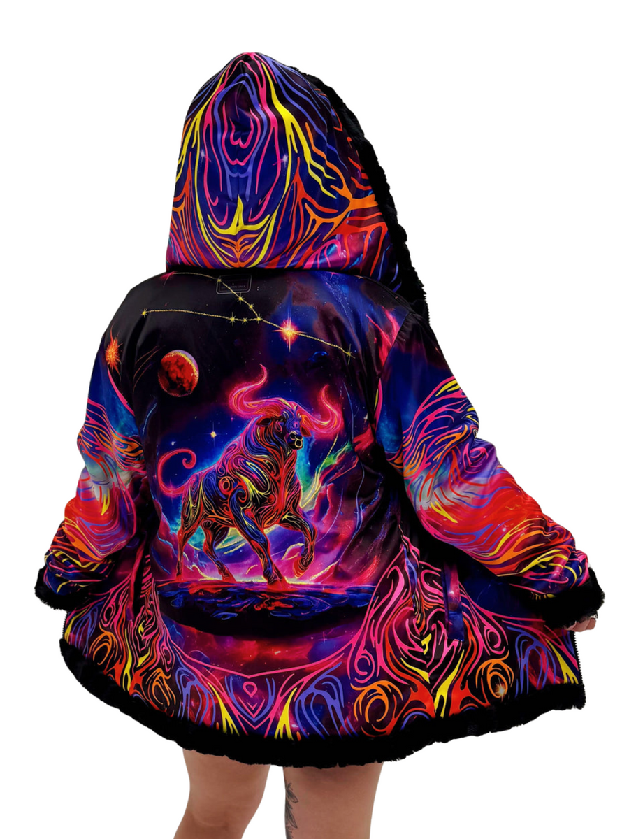Zodiac Dreams ♉️ Taurus Reversible Faux Fur Jacket