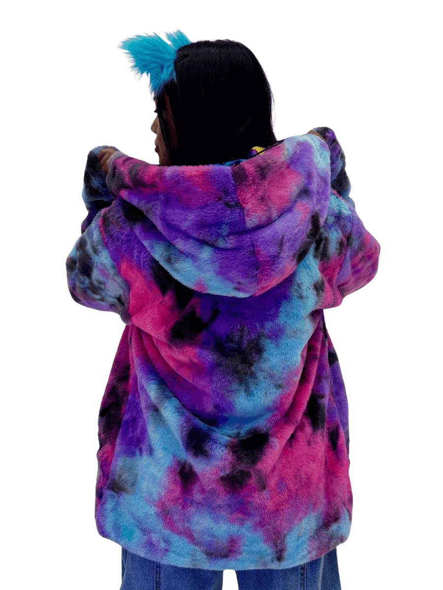 Zodiac Dreams ♋️ Cancer Reversible Faux Fur Jacket