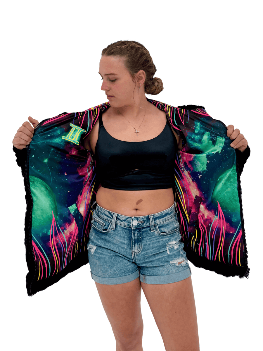 Zodiac Dreams ♊️ Gemini Reversible Faux Fur Jacket