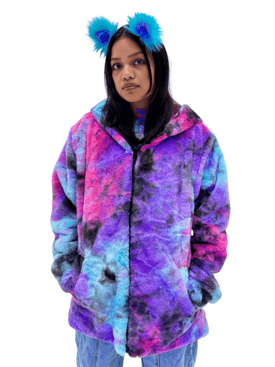 Zodiac Dreams ♋️ Cancer Reversible Faux Fur Jacket