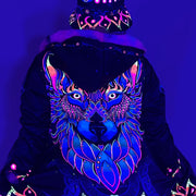 Galaxy Wolf Reversible Faux Fur Jacket