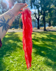 White & Red Ombré Tail