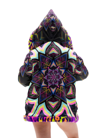 Kaleidodope Reversible Faux Fur Jacket