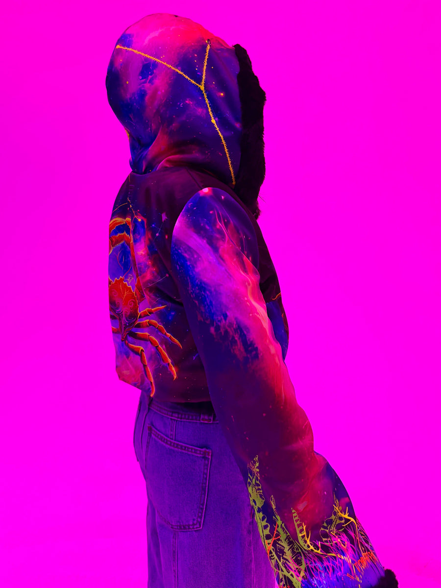 Zodiac Dreams ♋️ Cancer Reversible Faux Fur Jacket