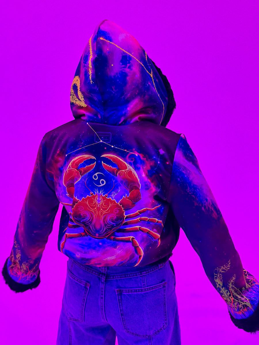 Zodiac Dreams ♋️ Cancer Reversible Faux Fur Jacket