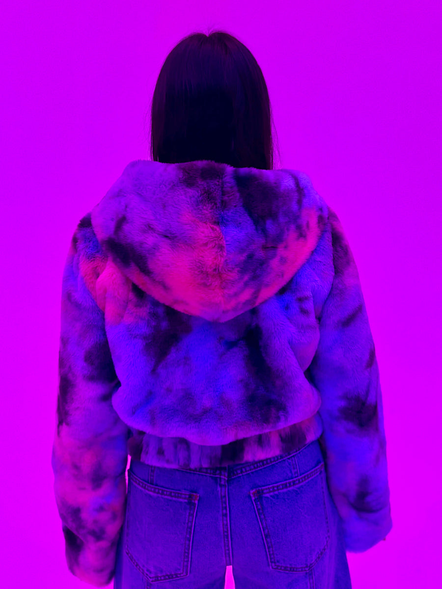 Zodiac Dreams ♋️ Cancer Reversible Faux Fur Jacket