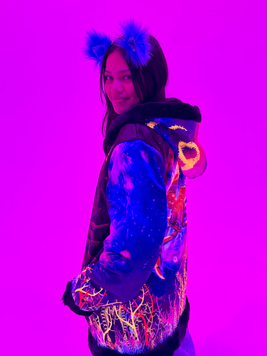 Zodiac Dreams ♋️ Cancer Reversible Faux Fur Jacket