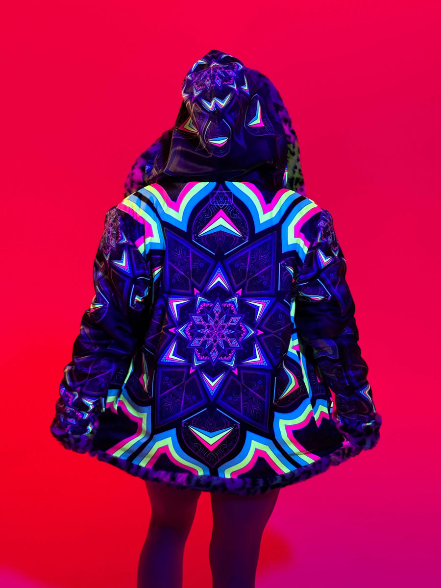 Kaleidodope Reversible Faux Fur Jacket