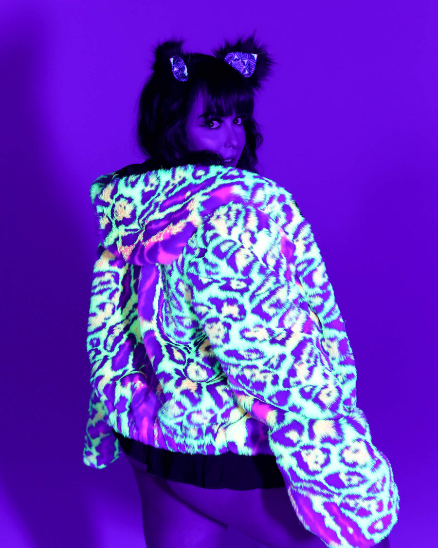 Kaleidodope Reversible Faux Fur Jacket